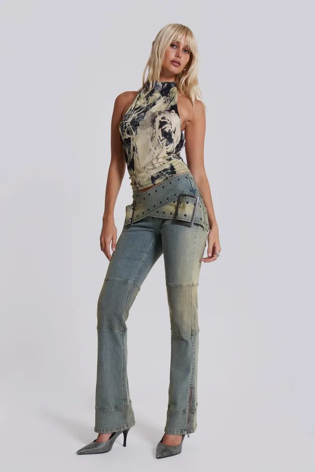 Women Belted Halter Top Jaded London Crop Tops