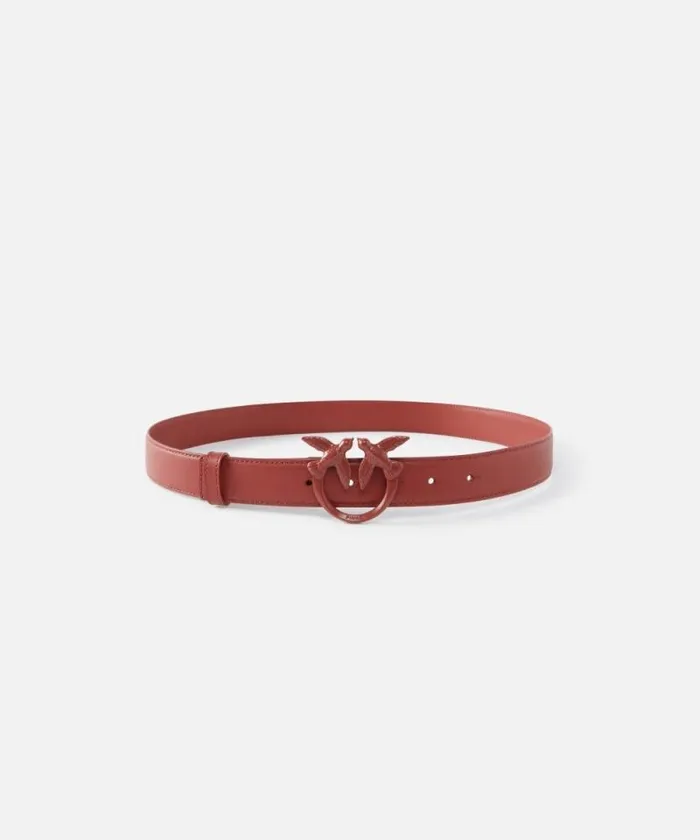 Women Belts Pinko Belt With Colored Buckle 3cm Red Ochrecolourblock
