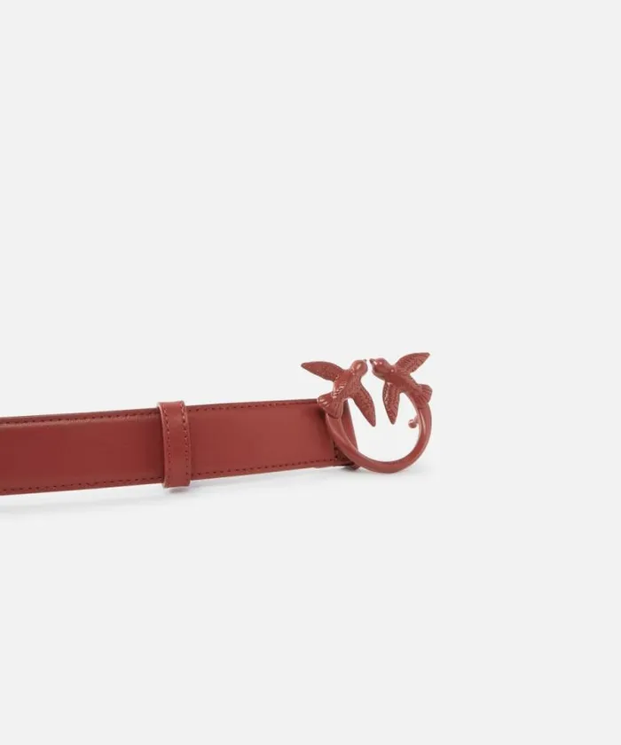 Women Belts Pinko Belt With Colored Buckle 3cm Red Ochrecolourblock
