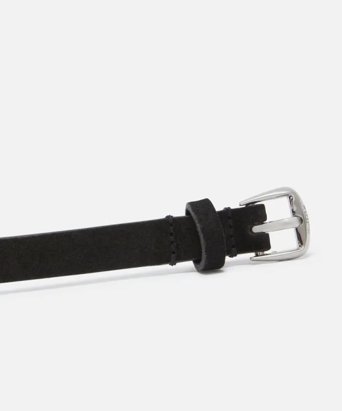 Women Belts Pinko Suede Belt With Flat Studs 15cm Limo Blackshiny Nickel Women Belts Pinko Suede Belt With Flat Studs 15cm Limo Blackshiny Nickel