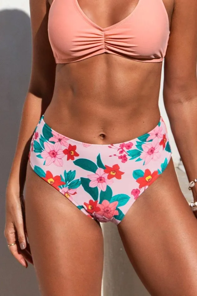 Women Bikini Bottoms Cupshe Dayana Floral Mid Waisted Bikini Bottom Multicolor Women Bikini Bottoms Cupshe Dayana Floral Mid Waisted Bikini Bottom Multicolor