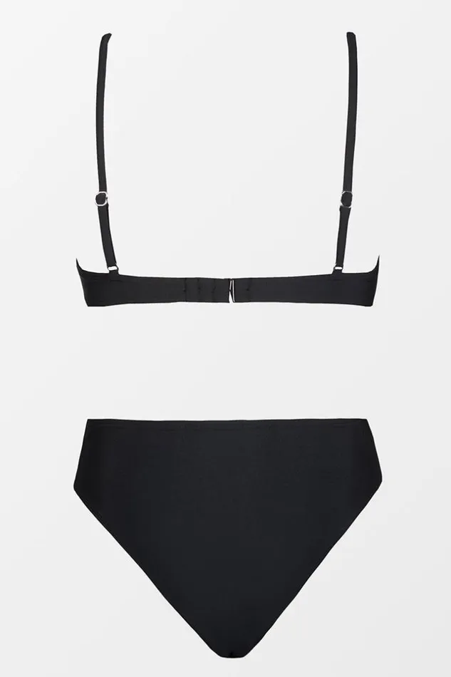 Women Bikini Sets Cupshe Paris Triangle Cup String Bikini Black