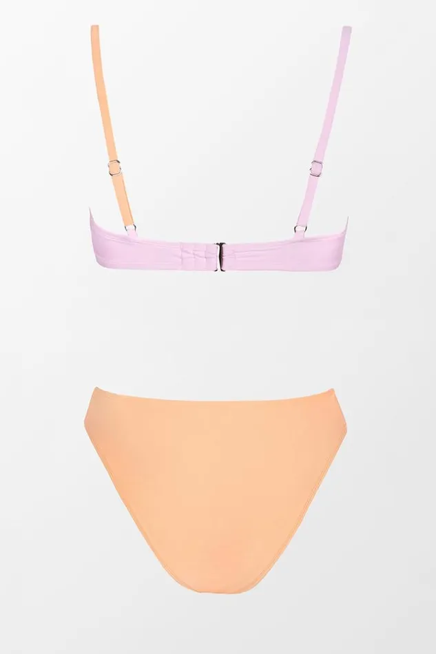 Women Bikini Sets Cupshe Spring Macaron Twist Shape Bralette And V Front Hipster Set Multicolor