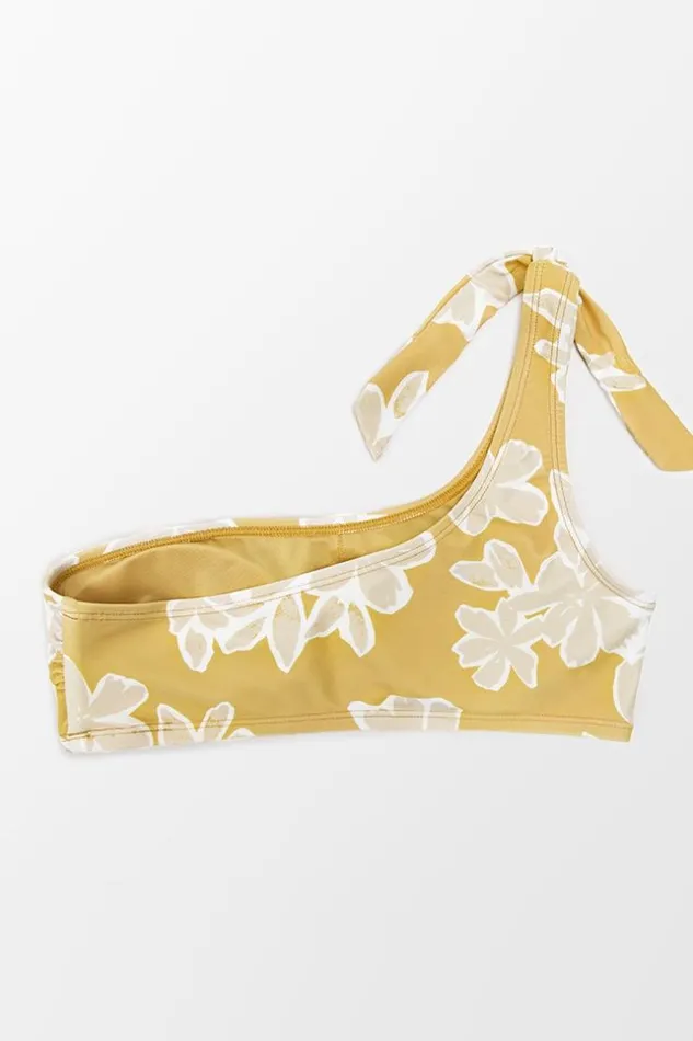 Women Bikini Tops Cupshe Delicate Expressions One Shoulder Functional Bow Bralette Multicolor