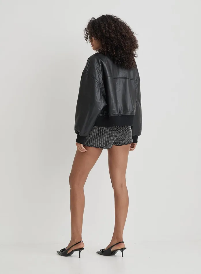 Women Black Embellished Hotpant Shorts Bexley 4th and Reckless Party Wear
