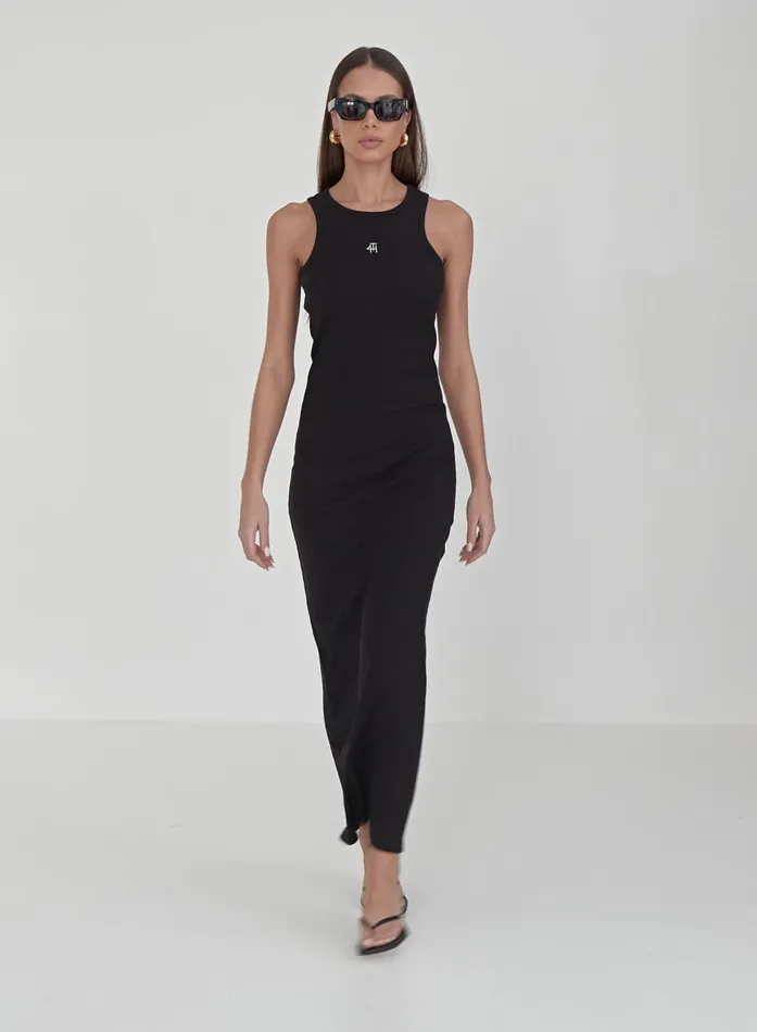 Women Black Jersey Midaxi Dress 8211 Emel 4th and Reckless Dresses