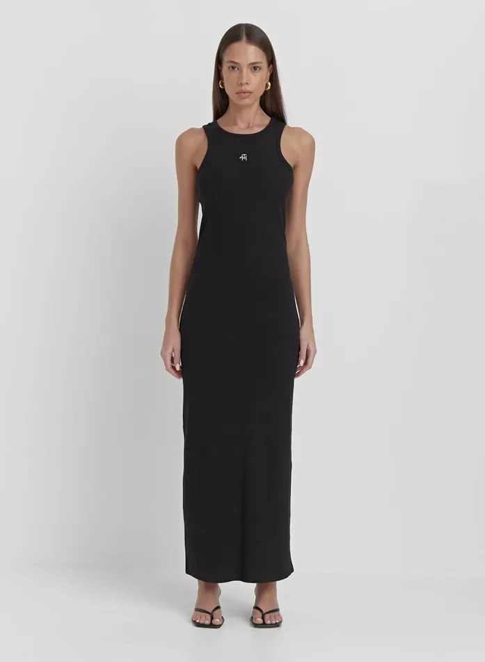 Women Black Jersey Midaxi Dress 8211 Emel 4th and Reckless Dresses
