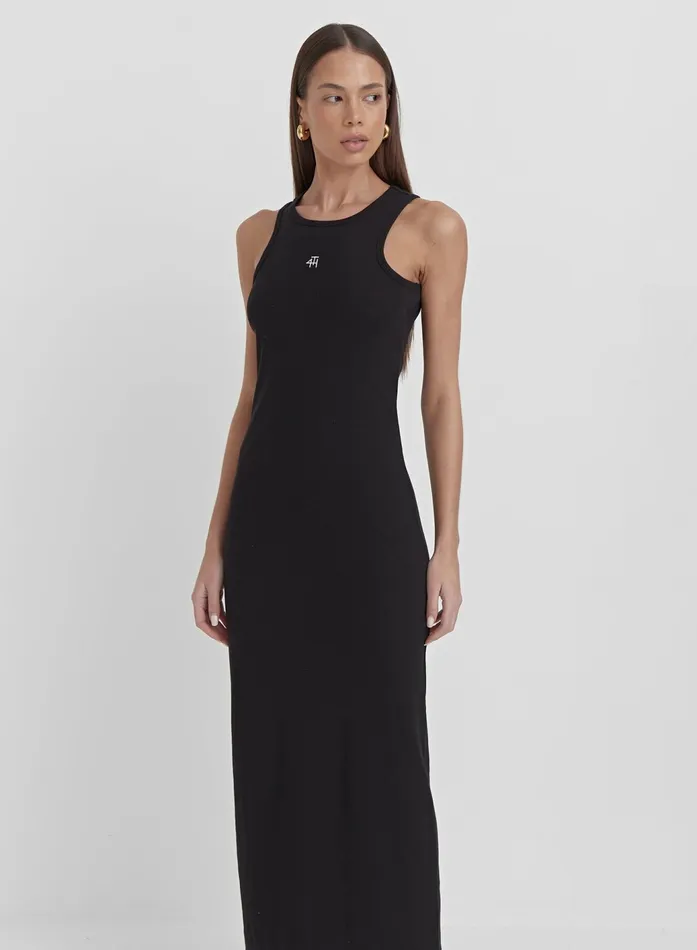 Women Black Jersey Midaxi Dress 8211 Emel 4th and Reckless Dresses