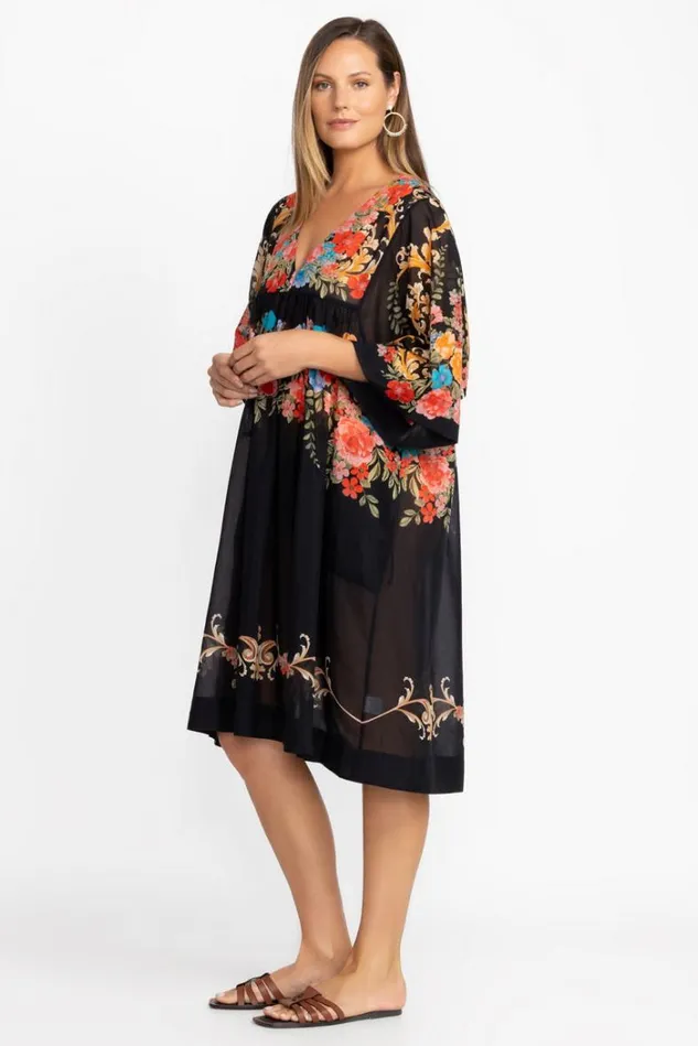Women BLACK ROYAL EASY COVERUP DRESS Multi Johnny Was Swim and Resort Women BLACK ROYAL EASY COVERUP DRESS Multi Johnny Was Swim and Resort