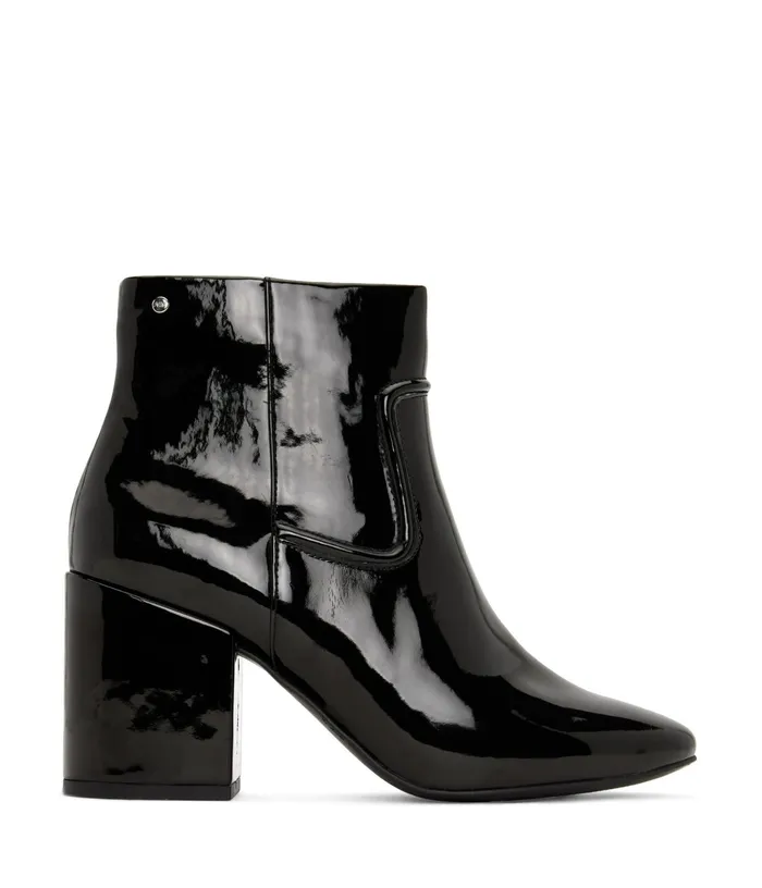 Women Boon Vegan Block Heel Boots Black Matt and Nat Boots