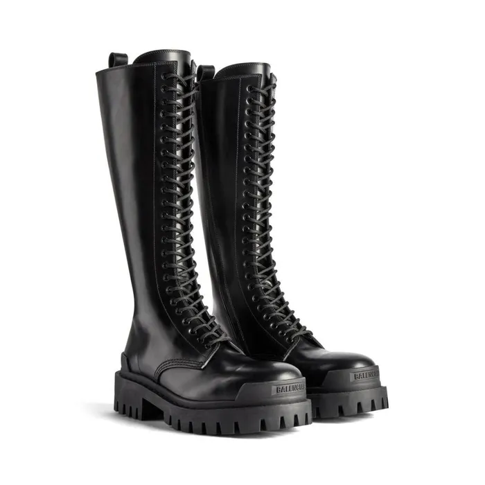 Women Boots and Ankle Boots Balenciaga Strike 20mm Boot In Black