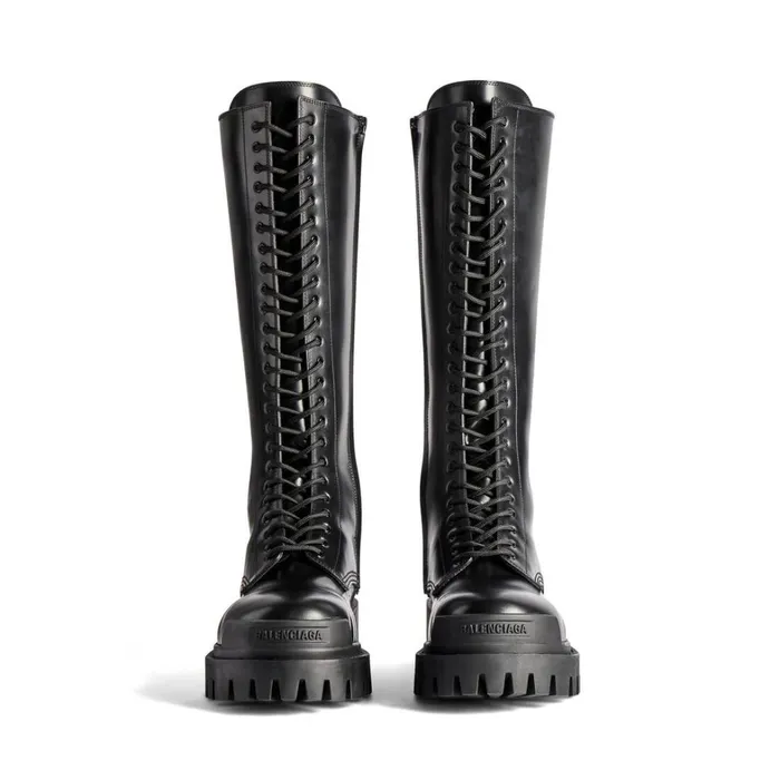 Women Boots and Ankle Boots Balenciaga Strike 20mm Boot In Black
