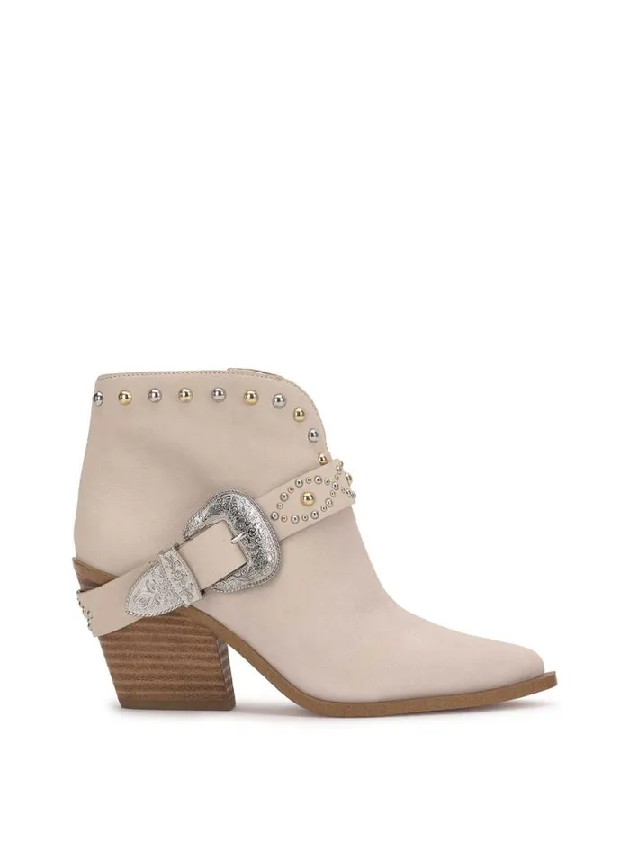 Women Boots and Booties Jessica Simpson Pivvy Western Buckle Bootie In Chalk