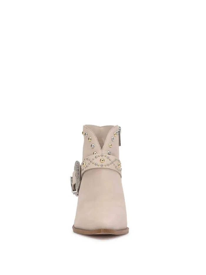 Women Boots and Booties Jessica Simpson Pivvy Western Buckle Bootie In Chalk