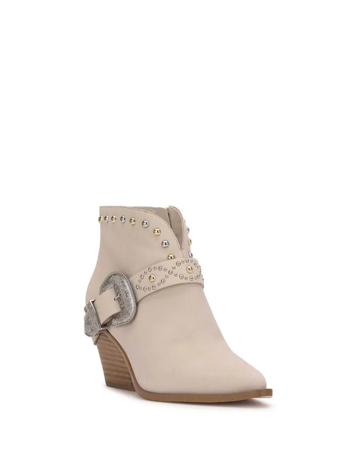 Women Boots and Booties Jessica Simpson Pivvy Western Buckle Bootie In Chalk