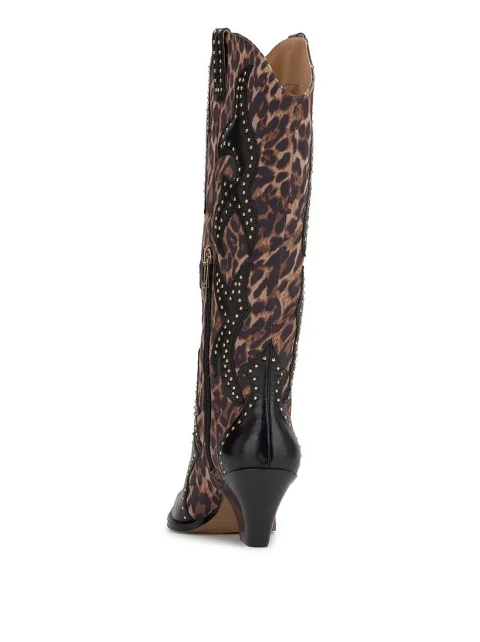 Women Boots and Booties Jessica Simpson Zaikes Western Boot In Leopard