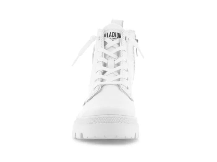 Women Boots PALLADIUM PALLABASE LEATHER Whiteblack Women Boots PALLADIUM PALLABASE LEATHER Whiteblack