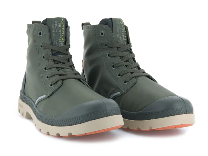 Women Boots PALLADIUM PAMPA LITE RECYCLE WP Olive Nightbeluga