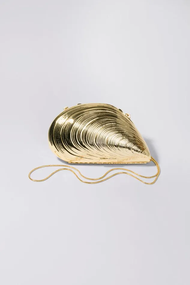 Women Bridget Metal Shell Clutch Gold Jonathan Simkhai Handbags