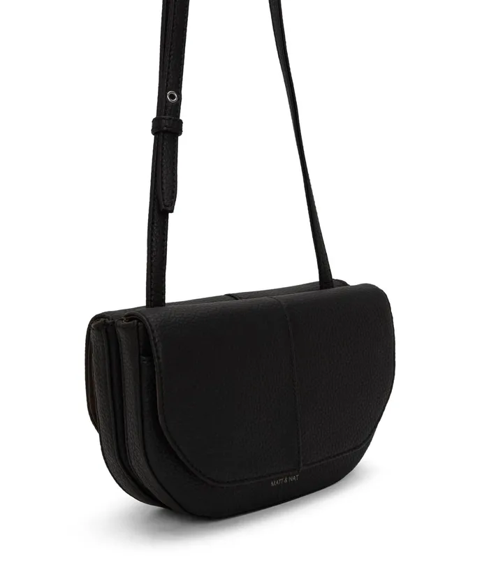 Women Buda Vegan Crossbody Bag 8211 Purity Black Matt and Nat Crossbody