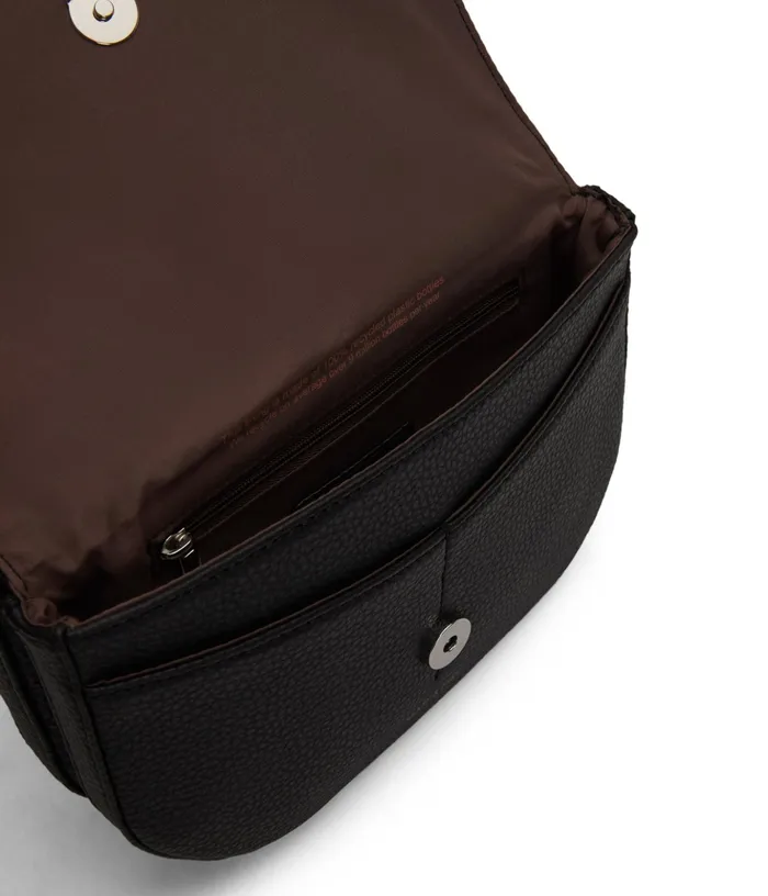 Women Buda Vegan Crossbody Bag 8211 Purity Black Matt and Nat Crossbody