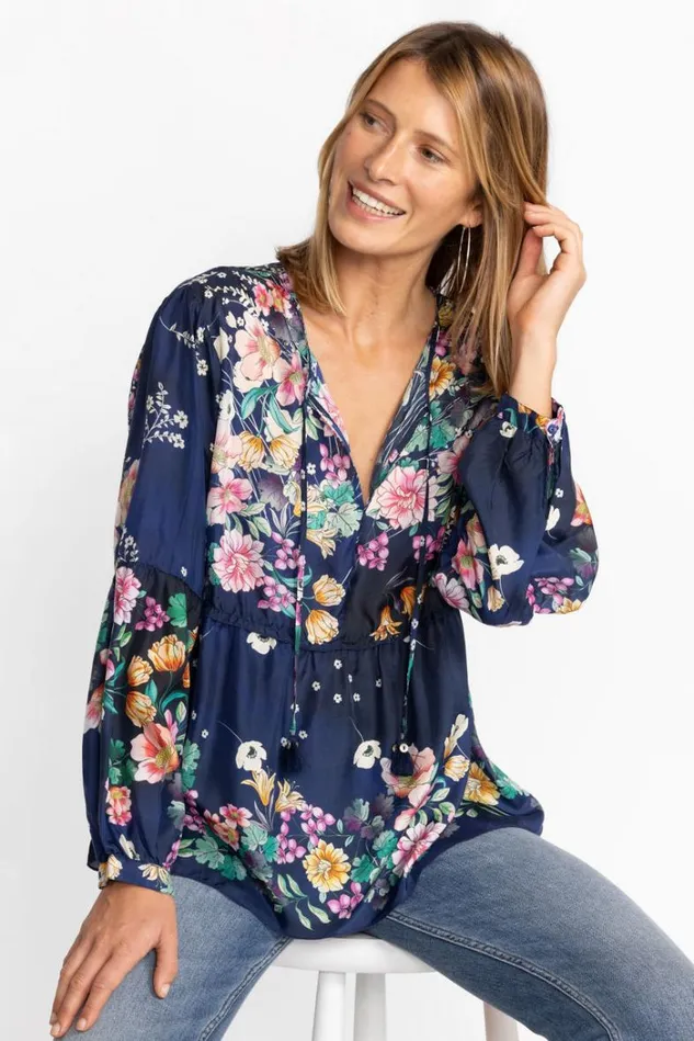 Women BURSTING ECHO BLOUSE Bursting Johnny Was Tops