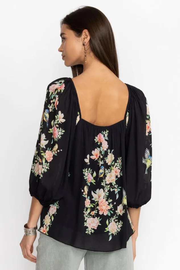 Women BYRDIE VISCOSE BLOUSE Black Johnny Was Tops Women BYRDIE VISCOSE BLOUSE Black Johnny Was Tops