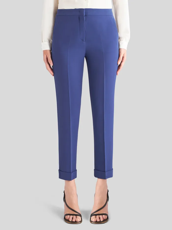 Women Cady Cigarette Trousers Etro Trousers