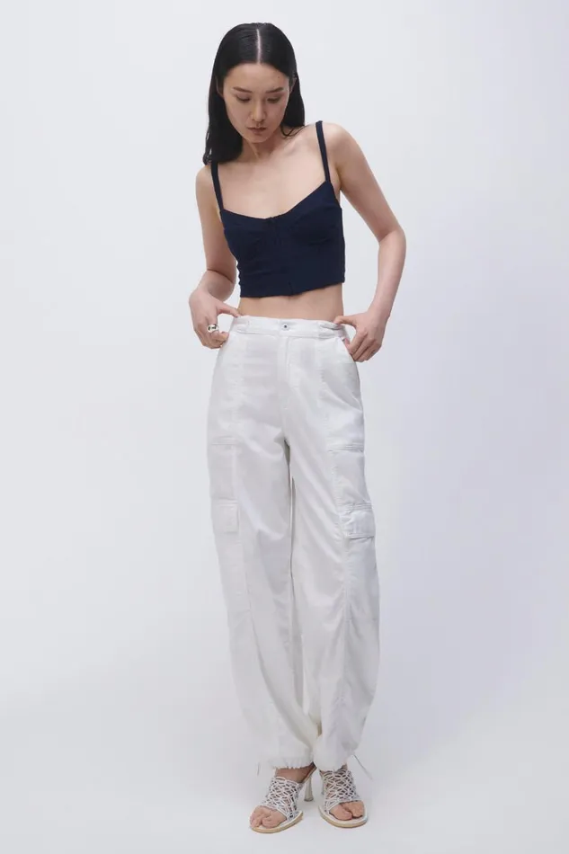 Women Calista Denim White Jonathan Simkhai Pants and Bottoms