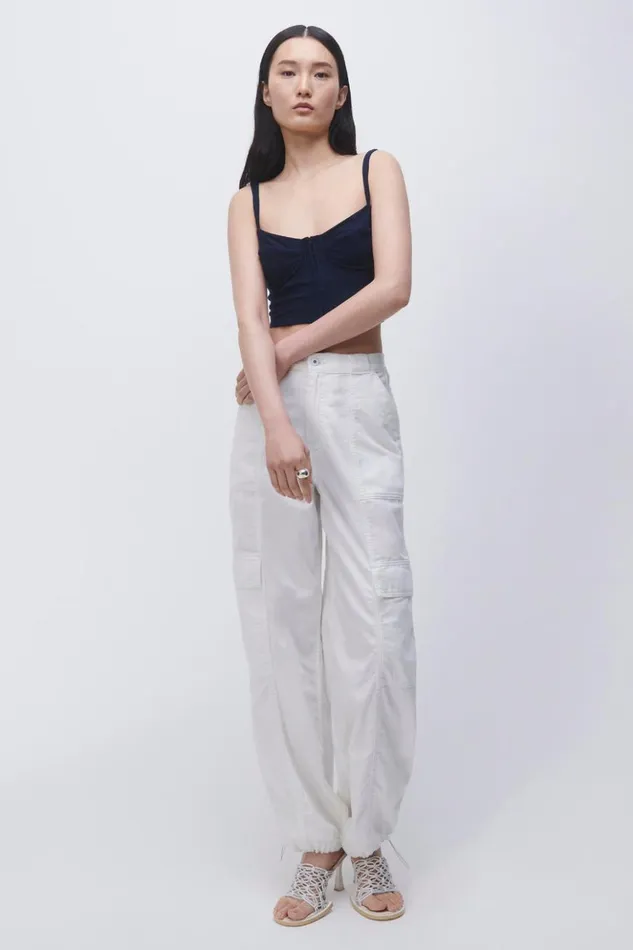 Women Calista Denim White Jonathan Simkhai Pants and Bottoms