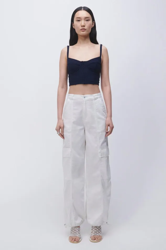 Women Calista Denim White Jonathan Simkhai Pants and Bottoms