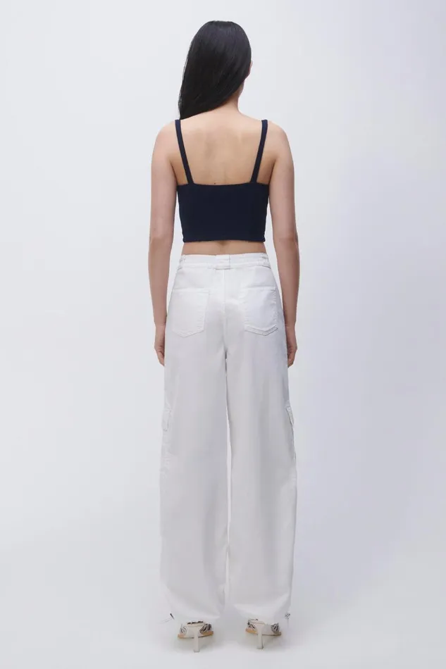 Women Calista Denim White Jonathan Simkhai Pants and Bottoms