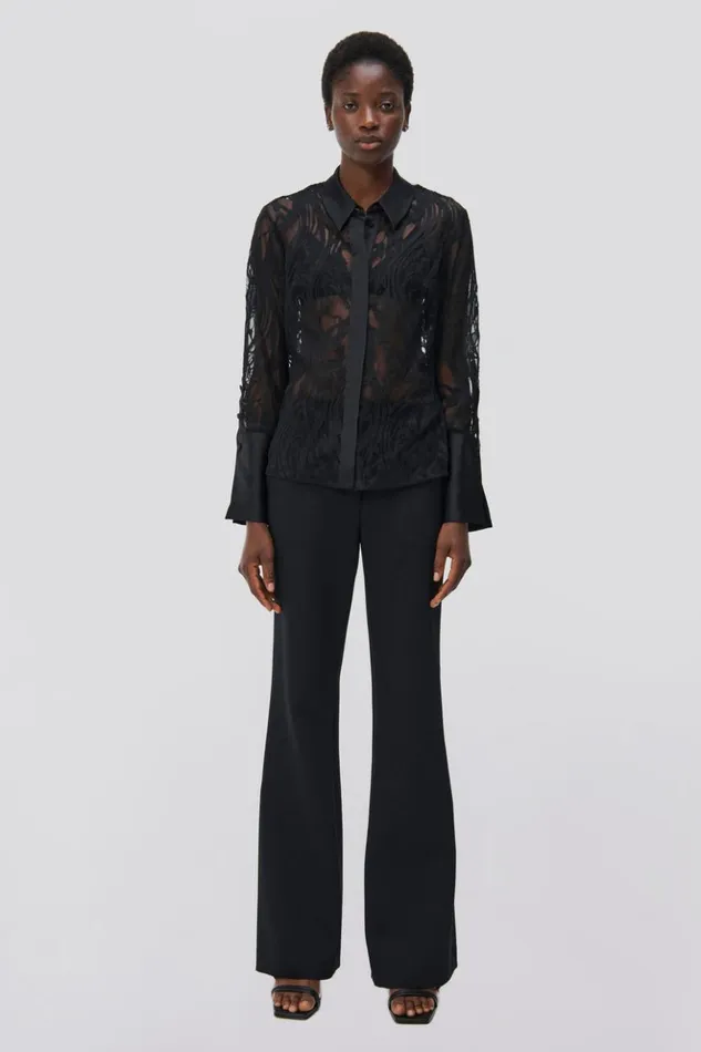 Women Candela Shirt Black Jonathan Simkhai Tops and Bodysuits