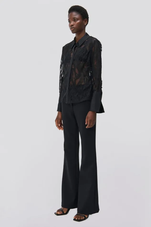 Women Candela Shirt Black Jonathan Simkhai Tops and Bodysuits