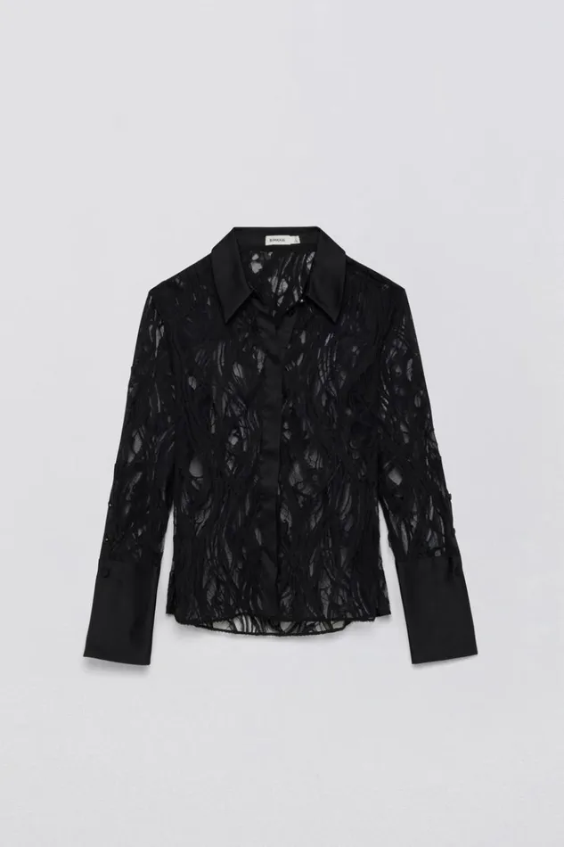 Women Candela Shirt Black Jonathan Simkhai Tops and Bodysuits