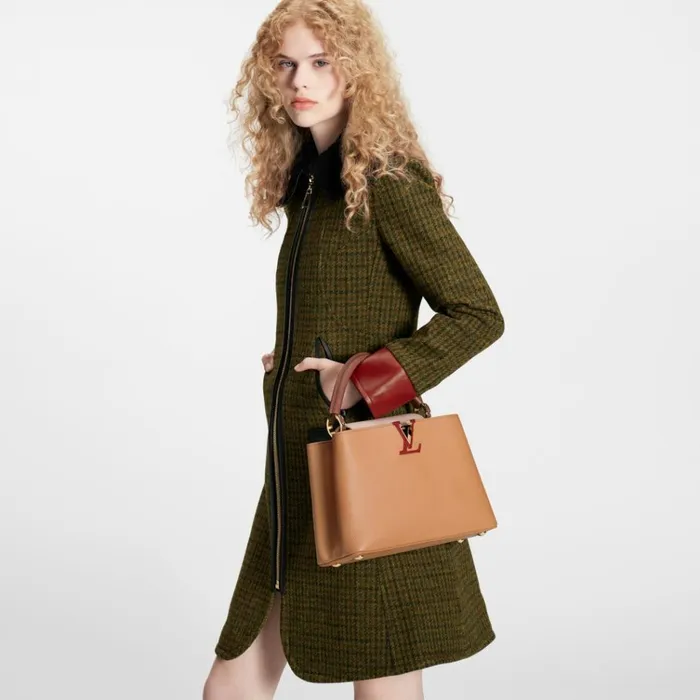 Women Capucines Bag Louis Vuitton Louis Vuitton M20784 Capucines MM Arizona Wood 8211 Louis Vuitton Handbag Store
