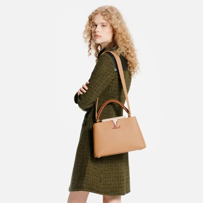 Women Capucines Bag Louis Vuitton Louis Vuitton M20784 Capucines MM Arizona Wood 8211 Louis Vuitton Handbag Store