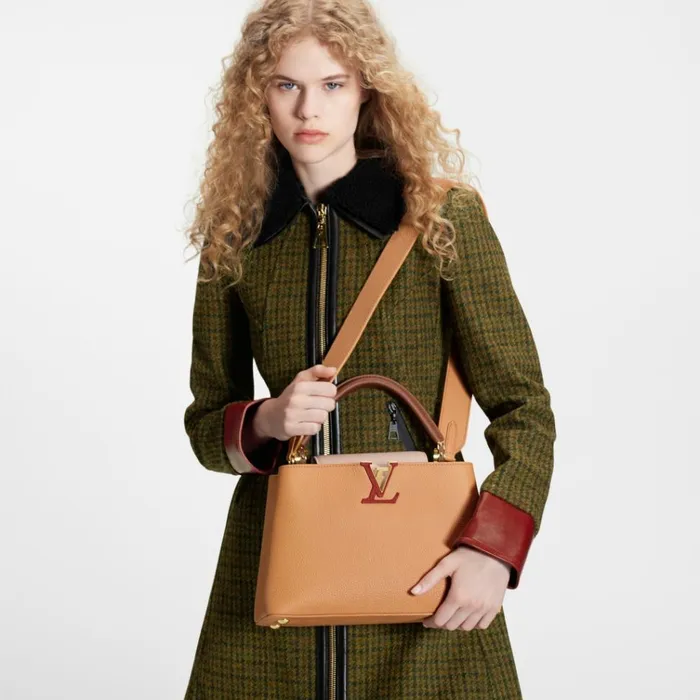 Women Capucines Bag Louis Vuitton Louis Vuitton M20784 Capucines MM Arizona Wood 8211 Louis Vuitton Handbag Store