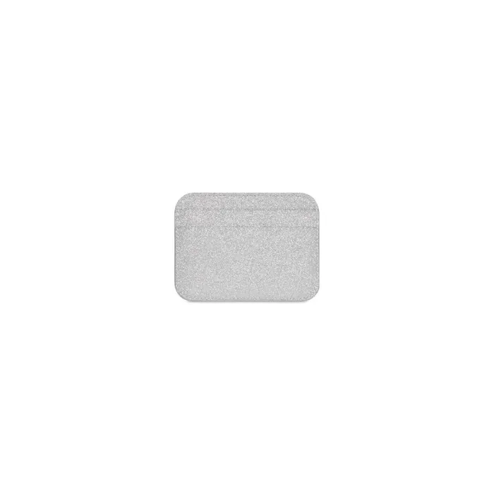 Women Card Holders Balenciaga Cash Card Holder Sparkling Fabric In Silver