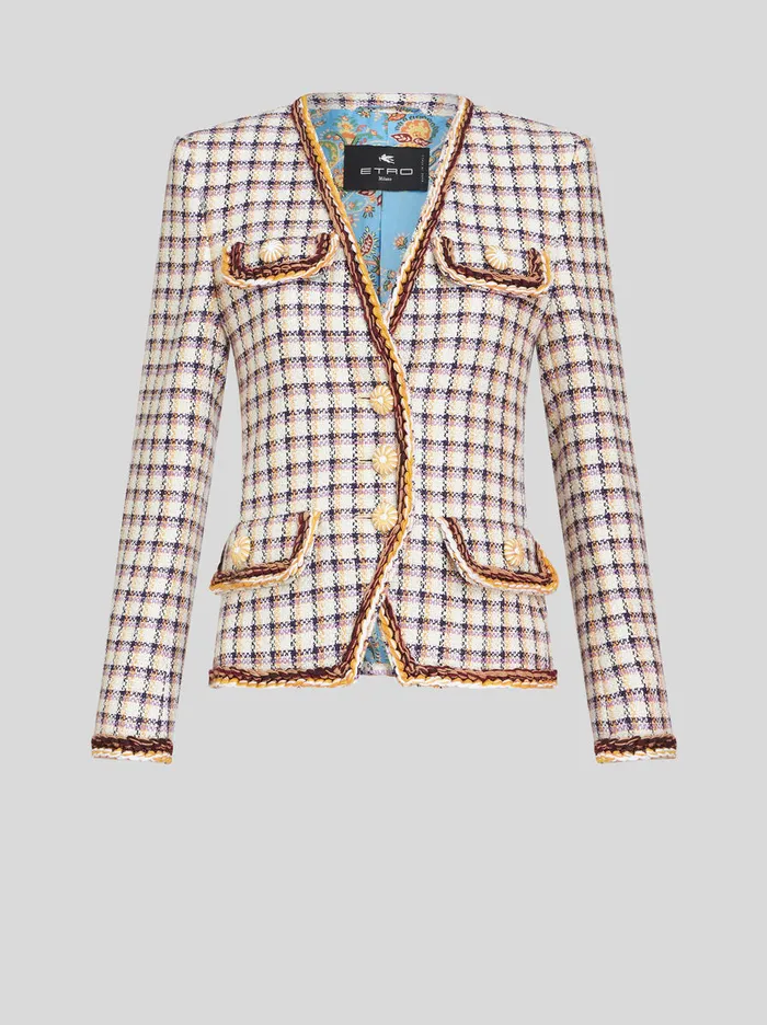 Women Check Jacquard Jacket Etro Jackets