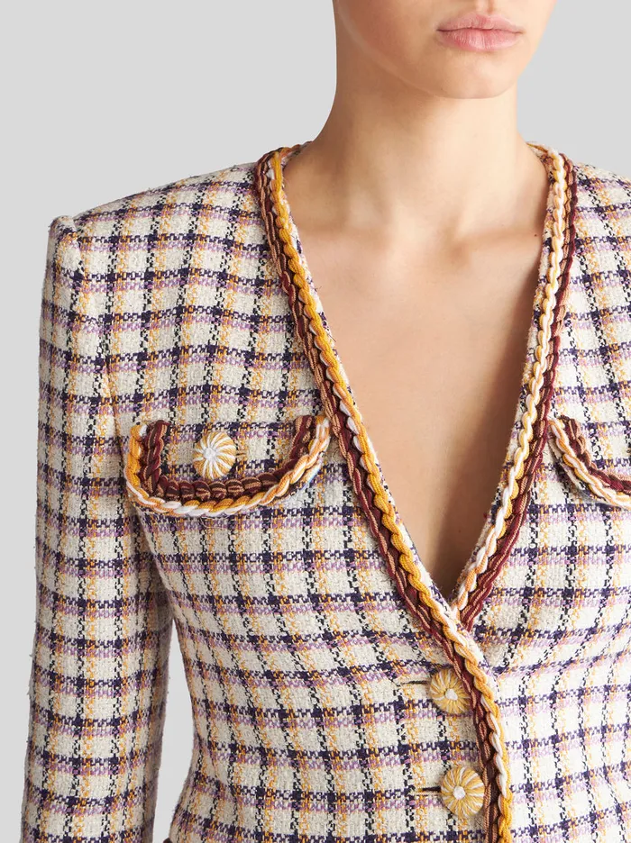 Women Check Jacquard Jacket Etro Jackets