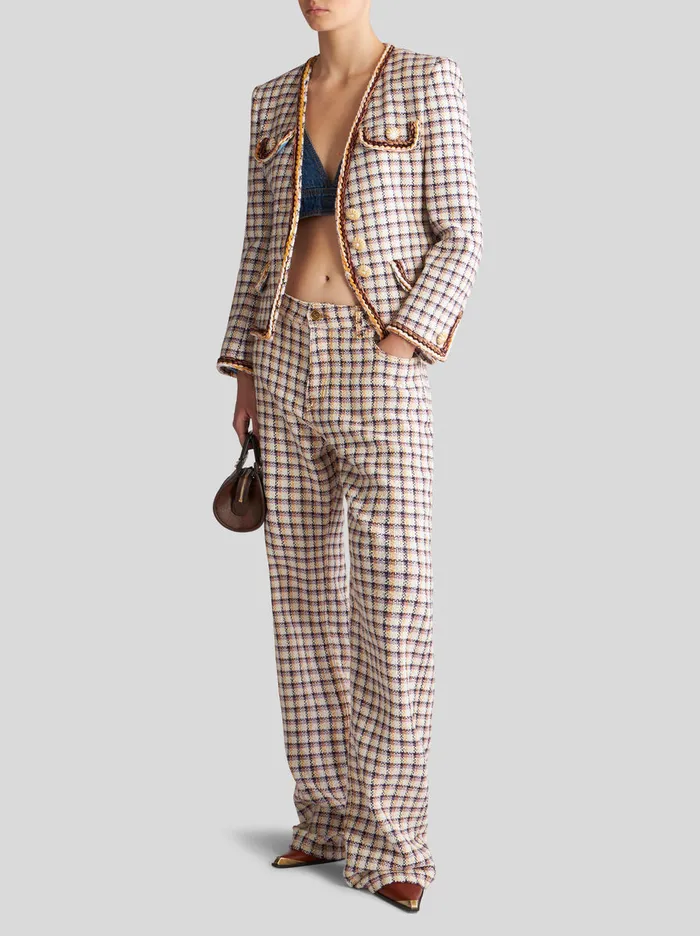 Women Check Jacquard Jacket Etro Jackets