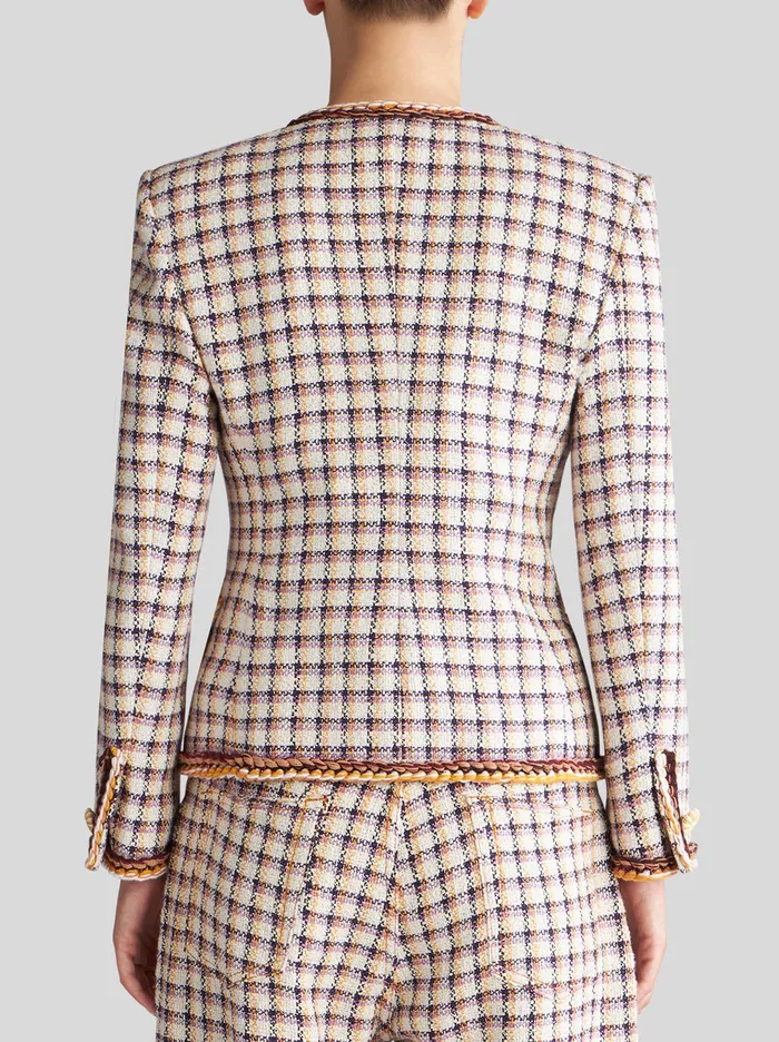 Women Check Jacquard Jacket Etro Jackets