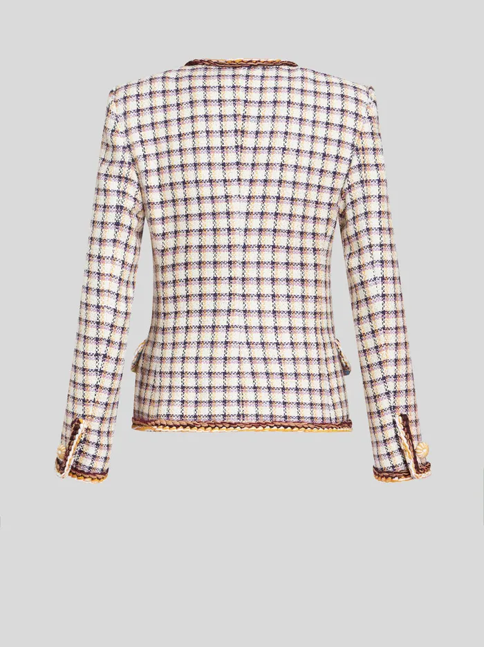Women Check Jacquard Jacket Etro Jackets