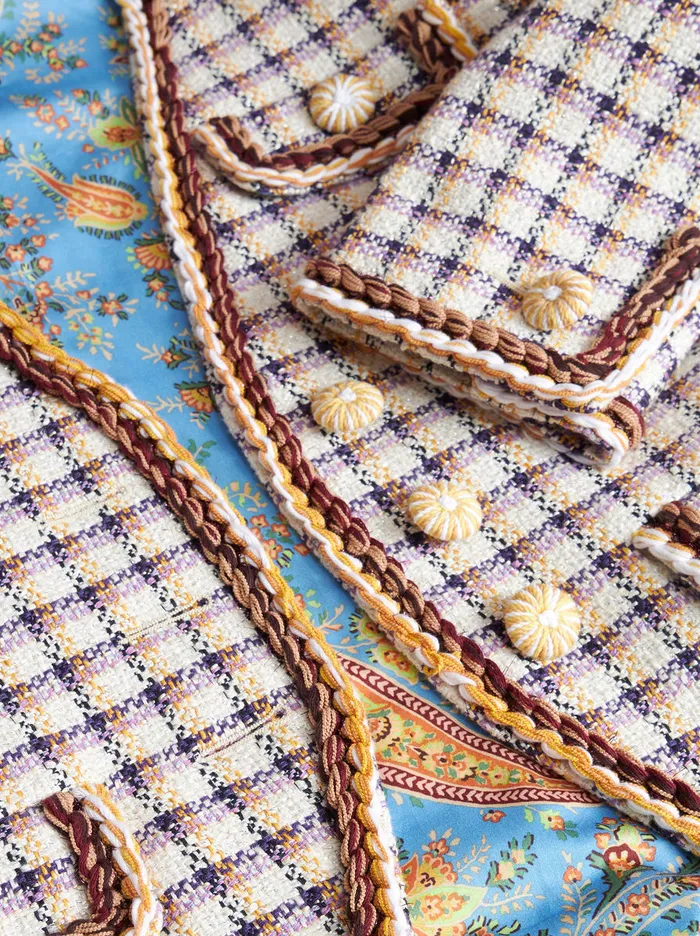 Women Check Jacquard Jacket Etro Jackets