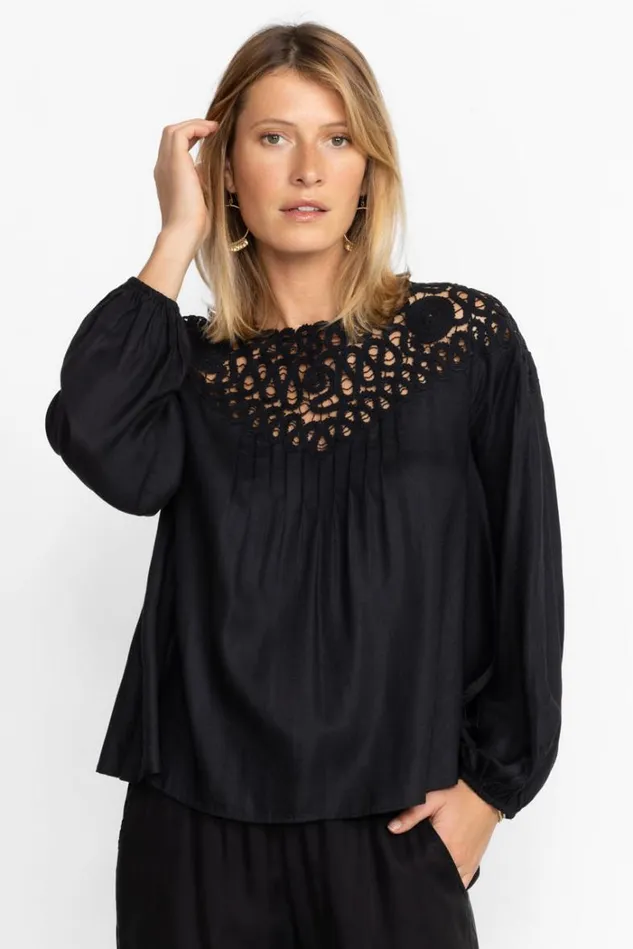 Women CIELITO MODAL BLOUSE Black Johnny Was Tops