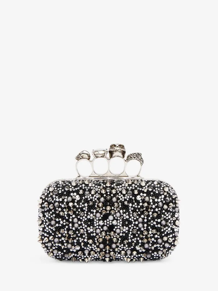 Women Clutches Alexander McQueen Knuckle Clutch Black