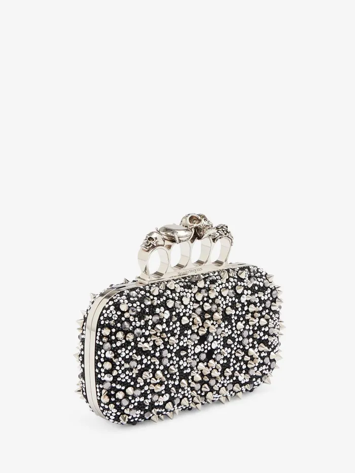 Women Clutches Alexander McQueen Knuckle Clutch Black