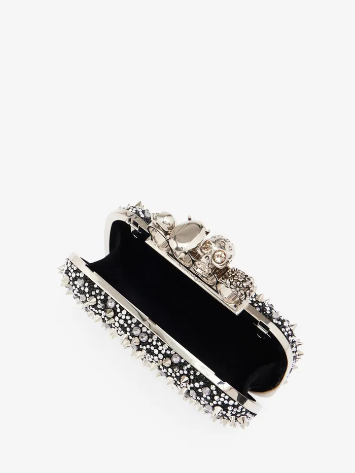 Women Clutches Alexander McQueen Knuckle Clutch Black