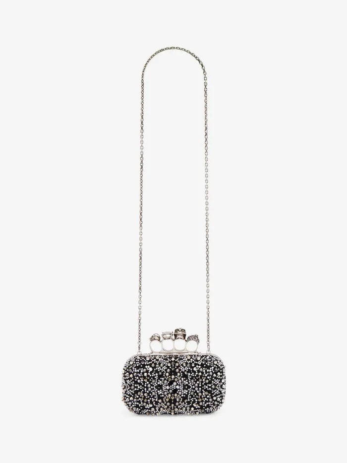 Women Clutches Alexander McQueen Knuckle Clutch Black